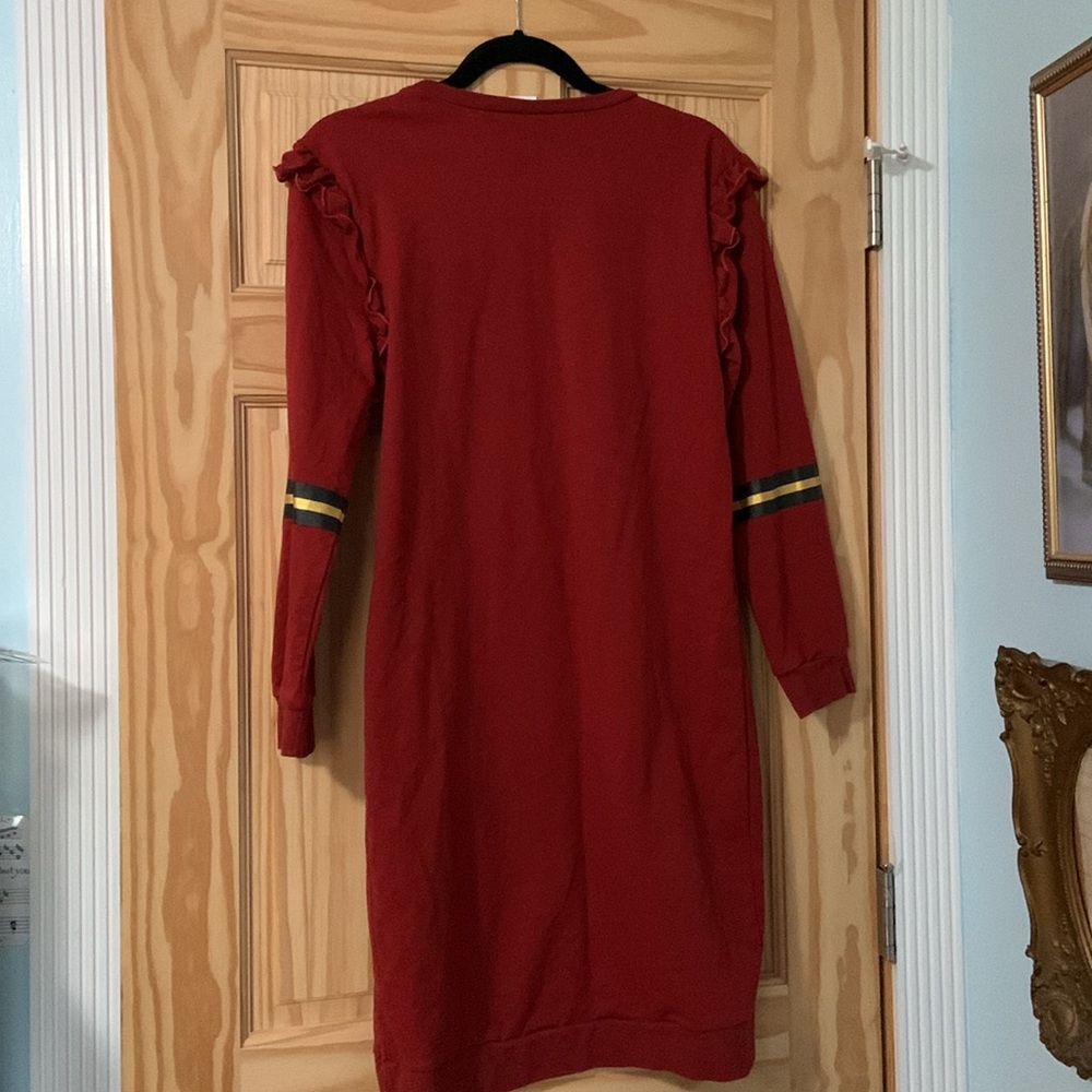 Red Hogwarts Long Sleeve Dress - Picture 2 of 4